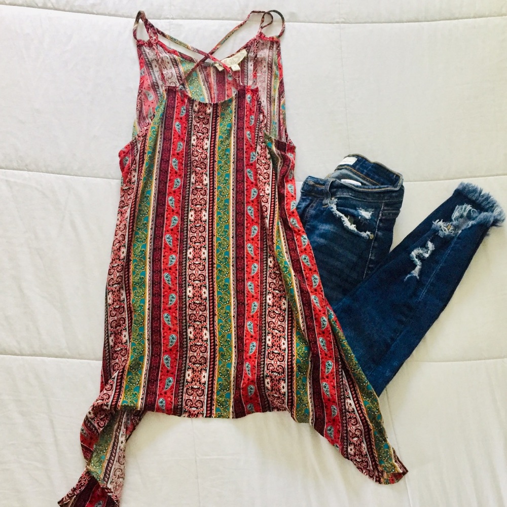NWT pink rose tank top